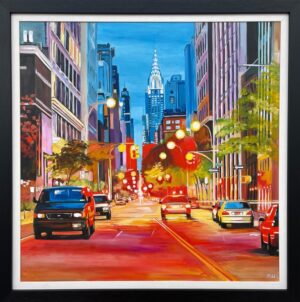 Painting of the Chrysler Building New York City by Angela Wakefield
