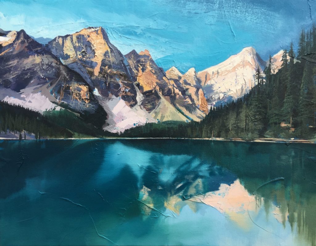 油彩画　『Canada Lake Louise』 Lake Louise, Alberta, Canada - Ascot Studios