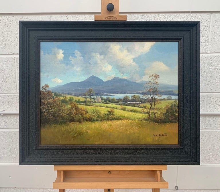 Oil Painting of The Mournes Mountains in Northern Ireland by Modern