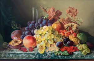 Still Life Oil Painting of Fruit by British Painter