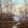 Traditional Oil Painting of Forest & Stream in the English Countryside