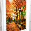 Painting of Central Park Autumn Fall by Angela Wakefield