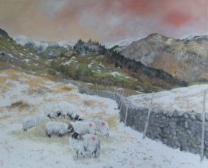 Castle Cragg, Lake District - original painting by David Sims