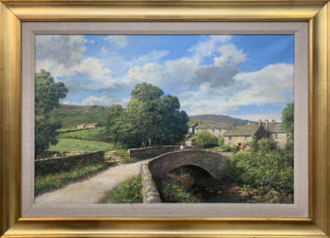 Original Oil Painting of Thwaite Village Yorkshire Dales