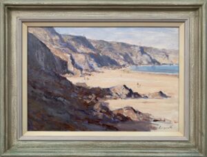 Landscape Seascape Painting of The Little Bay in Jersey
